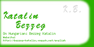 katalin bezzeg business card